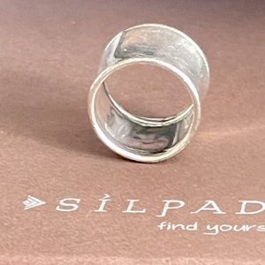 Silpada Hammered Cuff Ring/ Size-7